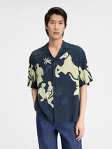 La Chemise Jean Print Horse Navy